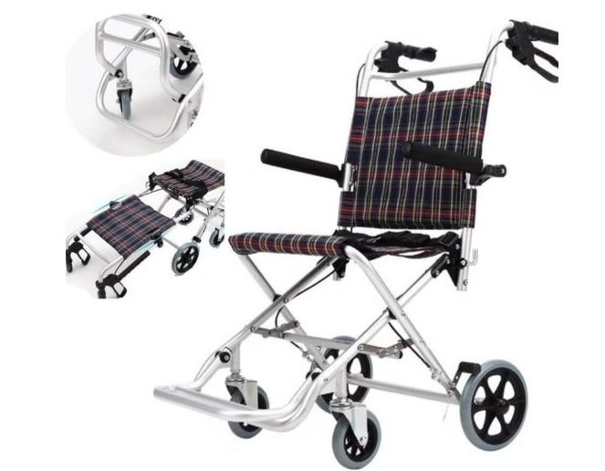 فوشان كرسي متحرك من الألمنيوم خفيف الوزن باطارات خلفية صغيرة - Image 1